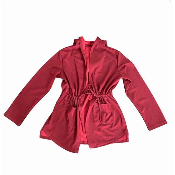 Drawstring Waist Hooded Jacket - Picture 1 of 5